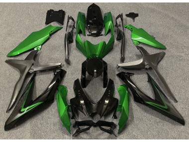 Gloss Green & Green R 2008-2010 Suzuki GSXR 600-750 Motorcycle Fairing