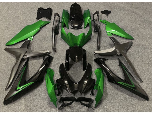 Gloss Green & Green R 2008-2010 Suzuki GSXR 600-750 Motorcycle Fairing