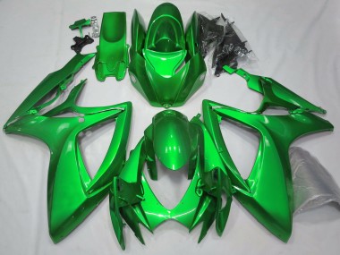 Gloss Green Plain 2006-2007 Suzuki GSXR 600-750 Motorcycle Fairing