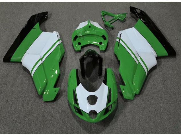 Gloss Green & White 2003-2004 Ducati Ducati 749 999 Motorcycle Fairing