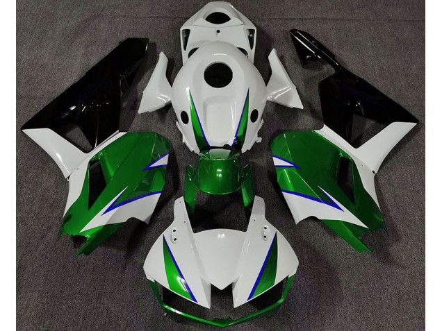 Gloss Green White and Blue 2013-2023 Honda CBR600RR Motorcycle Fairing Gloss Green White and Blue 2013-2023 Honda CBR600RR Motorcycle Fairing