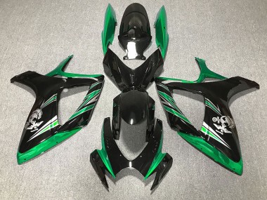 Gloss Green and Black Design 2006-2007 Suzuki GSXR 600-750 Motorcycle Fairing