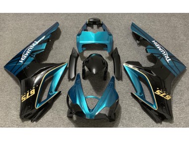 Gloss Light Blue and Black 2009-2012 Triumph Daytona 675 Motorcycle Fairing