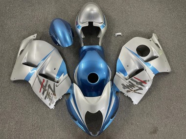 Gloss Light Blue and Silver 1997-2007 Suzuki GSXR 1300 Hayabusa Motorcycle Fairing