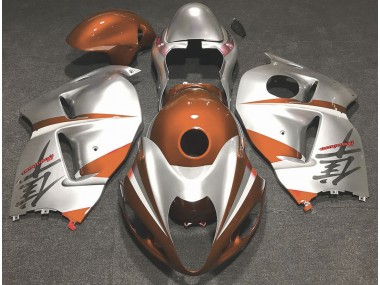 Gloss Orange and Silver 1997-2007 Suzuki GSXR 1300 Hayabusa Motorcycle Fairing