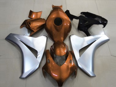 Gloss Orange and Silver 2008-2011 Honda CBR1000RR Motorcycle Fairing