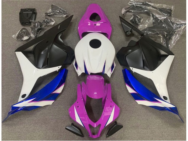 Gloss Pink White and Blue 2009-2012 Honda CBR600RR Motorcycle Fairing Gloss Pink White and Blue 2009-2012 Honda CBR600RR Motorcycle Fairing