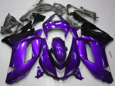 Gloss Purple & Black 2007-2008 Kawasaki ZX6R Motorcycle Fairing