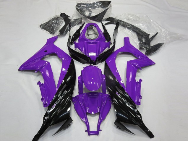 Gloss Purple and Black 2011-2015 Kawasaki ZX10R Motorcycle Fairing Gloss Purple and Black 2011-2015 Kawasaki ZX10R Motorcycle Fairing