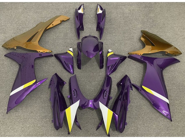 Gloss Purple and Gold 2011-2024 Suzuki GSXR 600-750 Motorcycle Fairing Gloss Purple and Gold 2011-2024 Suzuki GSXR 600-750 Motorcycle Fairing