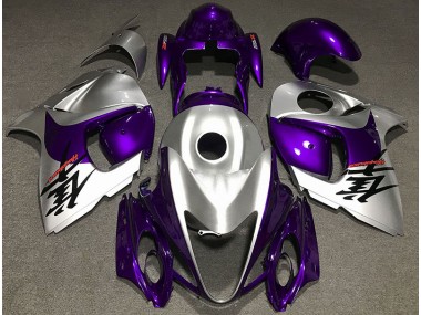 Gloss Purple and Silver 2008-2020 Suzuki GSXR 1300 Hayabusa Motorcycle Fairing