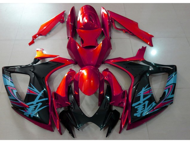 Gloss Red & Black 2006-2007 Suzuki GSXR 600-750 Motorcycle Fairing Gloss Red & Black 2006-2007 Suzuki GSXR 600-750 Motorcycle Fairing