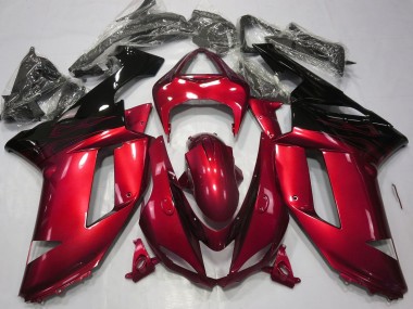 Gloss Red & Black 2007-2008 Kawasaki ZX6R Motorcycle Fairing