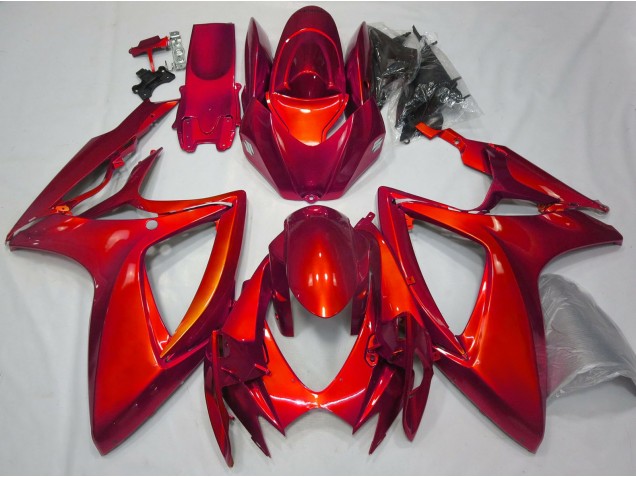 Gloss Red Plain 2006-2007 Suzuki GSXR 600-750 Motorcycle Fairing Gloss Red Plain 2006-2007 Suzuki GSXR 600-750 Motorcycle Fairing