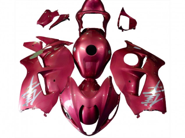 Gloss Red & Silver Logo 1997-2007 Suzuki GSXR 1300 Hayabusa Motorcycle Fairing Gloss Red & Silver Logo 1997-2007 Suzuki GSXR 1300 Hayabusa Motorcycle Fairing
