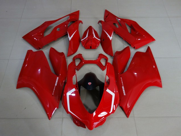 Gloss Red & White 2011-2014 Ducati Ducati 1199 Motorcycle Fairing Gloss Red & White 2011-2014 Ducati Ducati 1199 Motorcycle Fairing