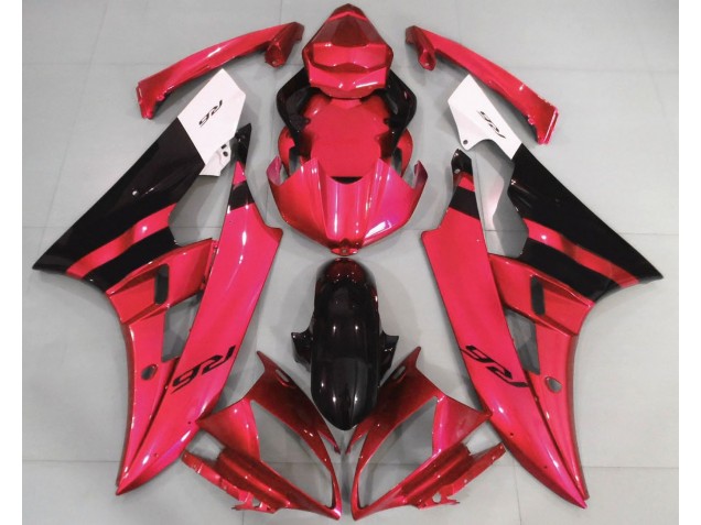 Gloss Red and Black 2006-2007 Yamaha R6 Motorcycle Fairing Gloss Red and Black 2006-2007 Yamaha R6 Motorcycle Fairing
