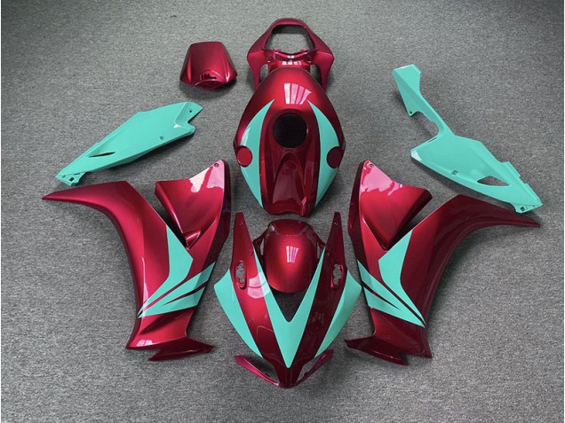 Gloss Red and Teal 2012-2016 Honda CBR1000RR Motorcycle Fairing Gloss Red and Teal 2012-2016 Honda CBR1000RR Motorcycle Fairing