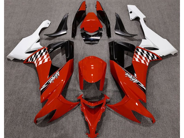 Gloss Red and White 2008-2010 Kawasaki ZX10R Motorcycle Fairing Gloss Red and White 2008-2010 Kawasaki ZX10R Motorcycle Fairing