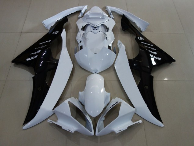 Gloss White / Black 2008-2016 Yamaha R6 Motorcycle Fairing Gloss White / Black 2008-2016 Yamaha R6 Motorcycle Fairing