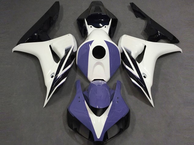 Gloss White Blue and Black 2006-2007 Honda CBR1000RR Motorcycle Fairing Gloss White Blue and Black 2006-2007 Honda CBR1000RR Motorcycle Fairing