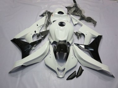 Gloss White and Black 2007-2008 Honda CBR600RR Motorcycle Fairing