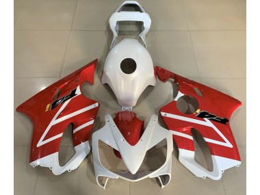 Gloss White and Red 2001-2003 Honda CBR600 F4i Motorcycle Fairing