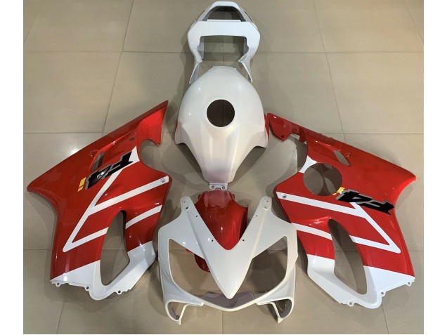 Gloss White and Red 2001-2003 Honda CBR600 F4i Motorcycle Fairing Gloss White and Red 2001-2003 Honda CBR600 F4i Motorcycle Fairing