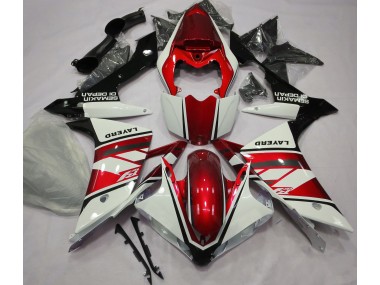 Gloss White and Red 2007-2008 Yamaha R1 Motorcycle Fairing