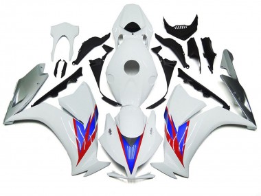 Gloss White and Silver 2012-2016 Honda CBR1000RR Motorcycle Fairing
