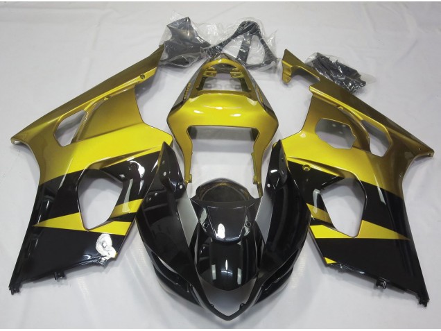 Gloss Yellow & Black 2003-2004 Suzuki GSXR 1000 Motorcycle Fairing Gloss Yellow & Black 2003-2004 Suzuki GSXR 1000 Motorcycle Fairing