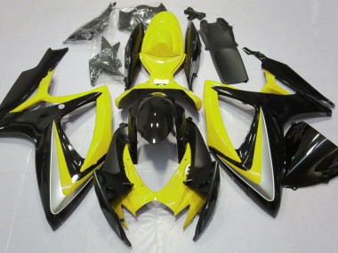 Gloss Yellow Debadged 2006-2007 Suzuki GSXR 600-750 Motorcycle Fairing