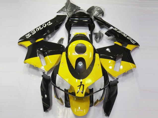Gloss Yellow Power 2003-2004 Honda CBR600RR Motorcycle Fairing Gloss Yellow Power 2003-2004 Honda CBR600RR Motorcycle Fairing