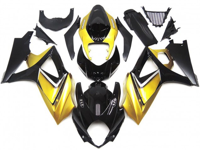 Gold Yellow Custom OEM Style 2007-2008 Suzuki GSXR 1000 Motorcycle Fairing Gold Yellow Custom OEM Style 2007-2008 Suzuki GSXR 1000 Motorcycle Fairing