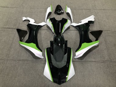 Green Black and White 2015-2019 Yamaha R1 Motorcycle Fairing