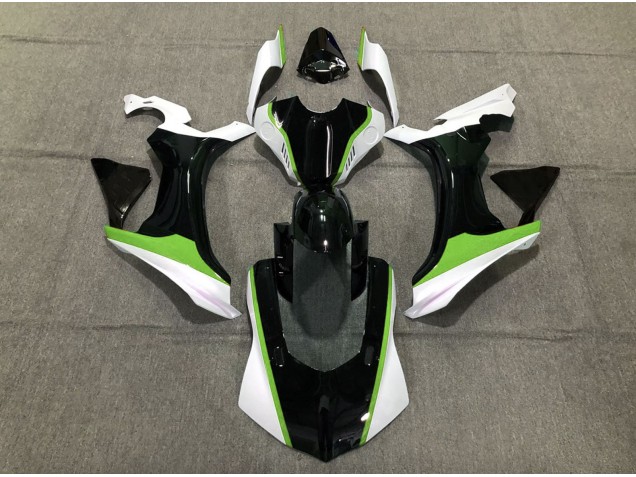 Green Black and White 2015-2019 Yamaha R1 Motorcycle Fairing