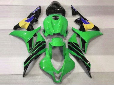 Green & Blue Bull 2007-2008 Honda CBR600RR Motorcycle Fairing