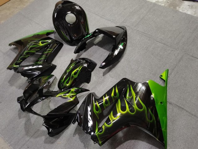 Green Flame 2002-2012 Honda VFR800 Motorcycle Fairing Green Flame 2002-2012 Honda VFR800 Motorcycle Fairing