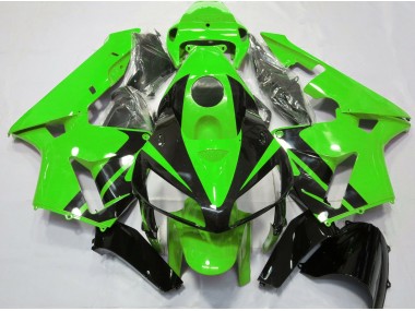 Green & Gloss Black Design 2005-2006 Honda CBR600RR Motorcycle Fairing