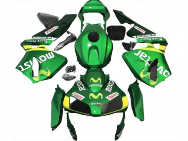 Green Movistar 2003-2004 Honda CBR600RR Motorcycle Fairing