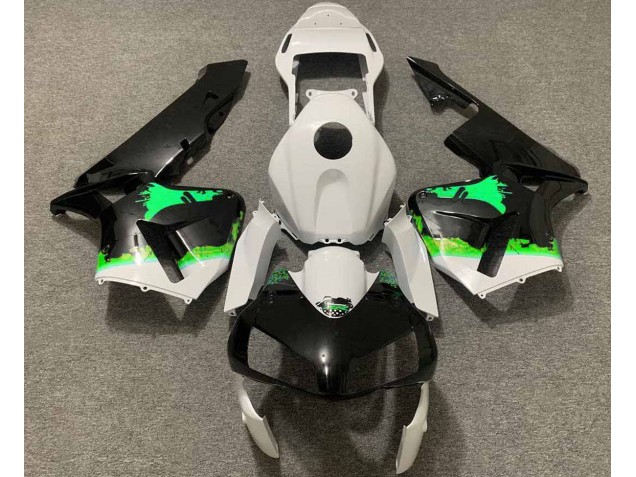 Green Splatter 2003-2004 Honda CBR600RR Motorcycle Fairing Green Splatter 2003-2004 Honda CBR600RR Motorcycle Fairing