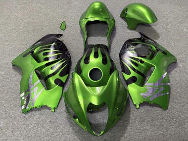 Green and Black 1997-2007 Suzuki GSXR 1300 Hayabusa Motorcycle Fairing