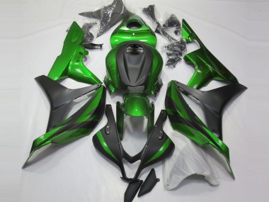 Green and Matte Black 2007-2008 Honda CBR600RR Motorcycle Fairing