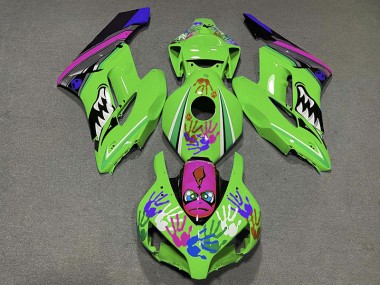 Green and Purple Shark 2004-2005 Honda CBR1000RR Motorcycle Fairing