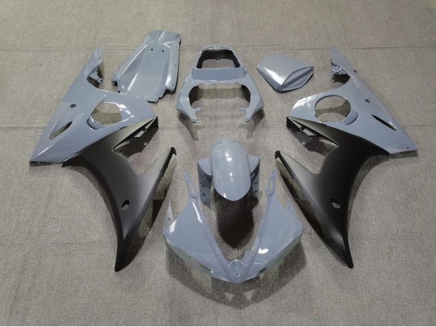 Grey & Matte Black 2003-2004 Yamaha R6 Motorcycle Fairing Grey & Matte Black 2003-2004 Yamaha R6 Motorcycle Fairing
