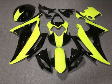 High Viz and Black Custom 2008-2016 Yamaha R6 Motorcycle Fairing