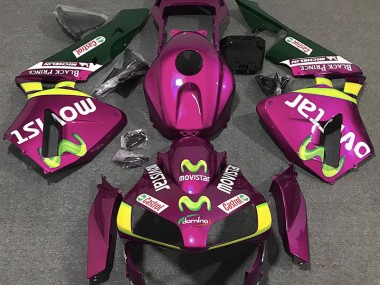 Hot Pink Movistar 2003-2004 Honda CBR600RR Motorcycle Fairing