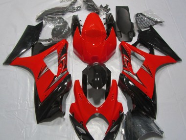 Lava Red and Black 2007-2008 Suzuki GSXR 1000 Motorcycle Fairing