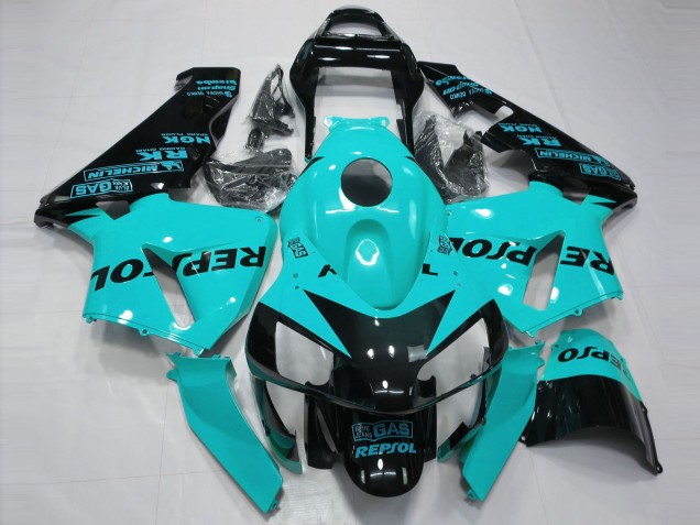 Light Blue Repsol 2003-2004 Honda CBR600RR Motorcycle Fairing Light Blue Repsol 2003-2004 Honda CBR600RR Motorcycle Fairing