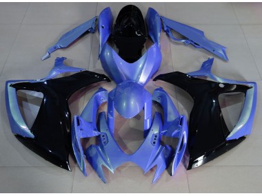 Light Blue and Black 2006-2007 Suzuki GSXR 600-750 Motorcycle Fairing